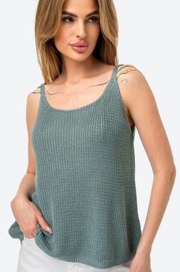 Женский вязаный топ на бретелях Happy Fox  фото 28