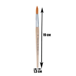 Цена за 10 шт. Кисть для рисования, нейлон, № 12, круглая, деревянная ручка, международный размер