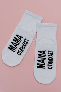 Носки Amichevole Berchelli Мама отдыхает с надписью  фото 7
