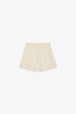 LINEN BLEND BOXER BERMUDA SHORTS - Zara фото 36