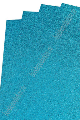 Фоамиран глиттерный 2 мм, 40*60 см Premium (10 листов) SF-3010, голубой