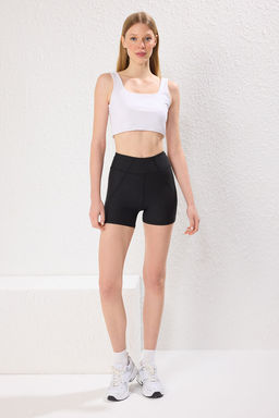 TRENDYOLMILLA Siyah Reflektor Serit Detayl? Orme Spor Sort/K?sa Tayt THMSS25TY00020  фото 2