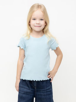 КР 301989/голубой фуфайка (футболка) для дев