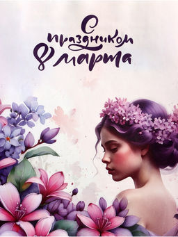 Цена за 3 шт. Пакет подарочный крафт, С 8 марта!, 18?8?25 см