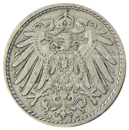 5 пфеннигов 1908 года A Германия