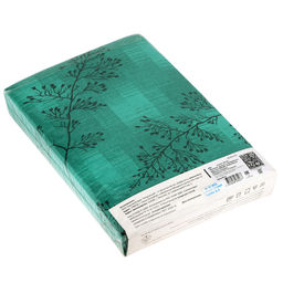 Постельное белье, комплект 2-х спальный Ботаника зеленый, 4 предмета: пододеяльник на кнопках 175х215см, евро-простыня 220х240см, 2 наволочки 70х70см с клапаном-запахом, поплин Комфорт 115г/м2, хлопок 100%, упаковка классическая ПВХ 32х41см, Д - Домашняя мода фото 4