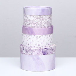 Набор шляпных коробок 3 в 1 «Сирень», 16×10.14×9.13×8.5 см