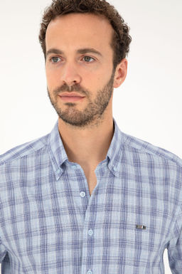 Мужская темно-синяя рубашка с длинным рукавом Неожиданная скидка в корзине - U.s. polo assn фото 2