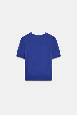 JERSEY B?SICO PUNTO MANGA CORTA / Azul - Zara фото 8