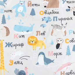 Постельное белье Этель 1,5 сп Веселый алфавит 143х215 см, 150х214 см, 50х70 см -1 шт  фото 3