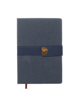 Ежедневник недатированный формат А5, с хлястиком, 112 листов, линия, пвх, синий