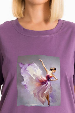 Футболка М325305Па сиреневый - Елена фото 2