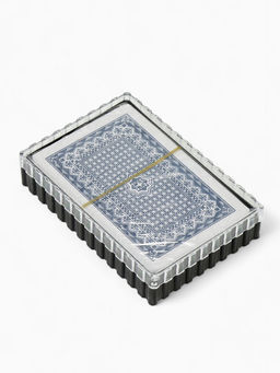 Цена за 2 шт. Карты игральные пластиковые 54 шт. «Время игры», для покера, 9.5×6.5 см, синяя рубашка