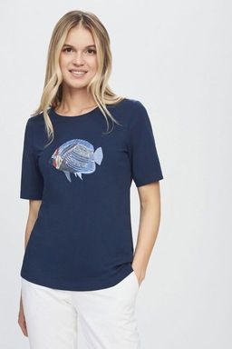 Футболка женская LS-013465-DN, 
темно-синий
