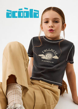 ACOOLA / Футболка детская для девочек Gusli графитовый