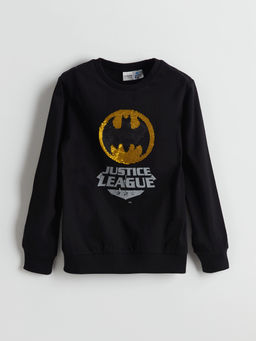 Bisiklet Yaka Batman ?ift Y?nl? Payetli Erkek ?ocuk Ti??rt