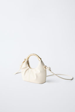 BOLSO BANDOLERA DETALLE FLOR / Blanco Crudo