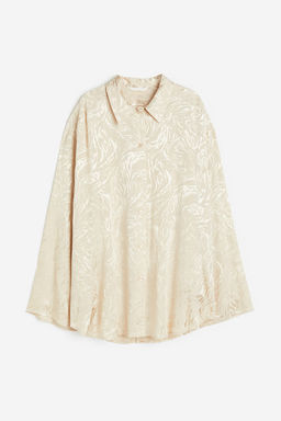 Camisa oversize en tejido jacquard