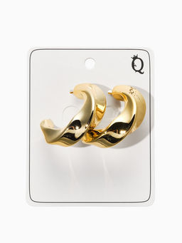 Цена за 2 шт. Серьги-кольца "Перекрученые", d=3см, цвет золото