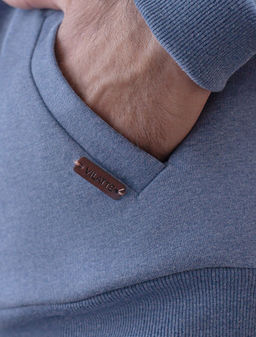 Худи из эластичного футера трехнитки с эффектом меланж