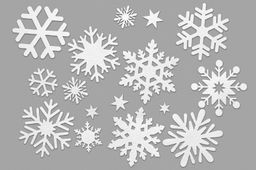 Набор снежинок для декора (белый)
