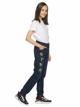 PELICAN, брюки для девочек, Темно-синий  фото 4