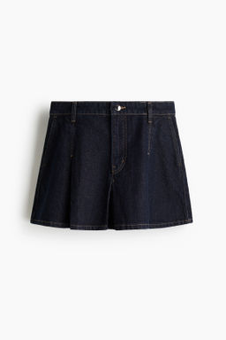Falda denim tableada