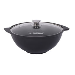 Казан для плова алюмин. 4,5л со стекл.крышкой (АП) (к47а) (Кукмара)