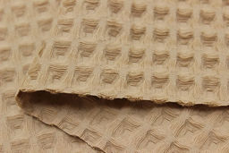 Вафельное премиум-полотно Бохо цв.темно-телесный, ш.1.5м, хлопок-100%, 240гр/м.кв - Купава фото 2