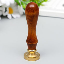 Печать для сургуча с деревянной ручкой «Водоросль», 9×2.5×2.5 см