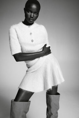 Falda acampanada en mezcla de mohair - H&m фото 4