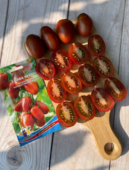 Томат СЛИВА ЧЁРНАЯ  Обсыпной! Сладкий! Холодостойкий! Лёжкий! Идеален для консервирования! - Уральский дачник фото 9