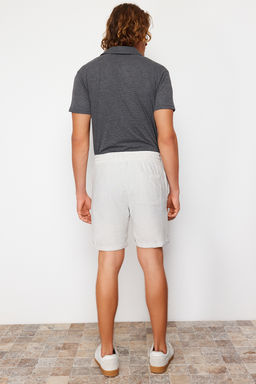 TRENDYOL MAN Vizon Regular Fit Lastik Belli Keten Gorunumlu K?sa Sort & Bermuda TMNSS22SR0020 - Trendyolmilla фото 6