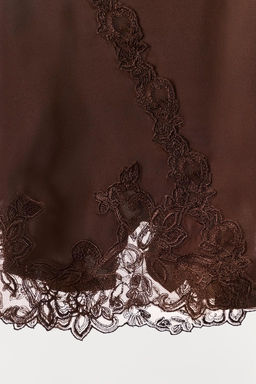 SATIN SHORTS WITH EMBROIDERY AND LACE - Zara фото 7