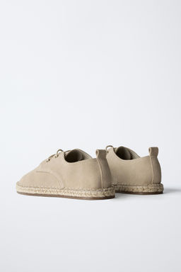 JUTE LEATHER DERBY SHOES - Zara фото 4