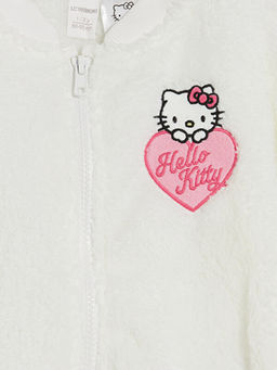 Hello Kitty Bask?l? K?z ?ocuk Fermuarl? Sweatshirt