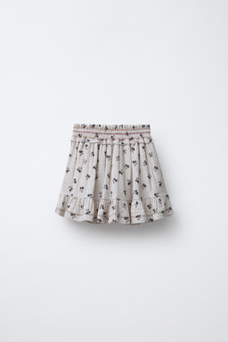 CHECK SKIRT WITH FLORAL PRINT - Zara фото 2