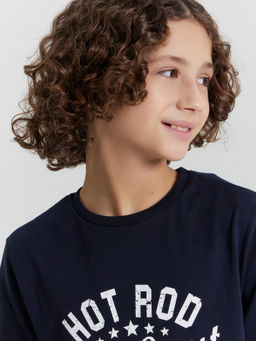 Комплект домашний для мальчиков синий с принтом "West coast"