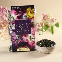 Чай зелёный Для тебя с любовью, вкус: кокосовая мята, 50 г.