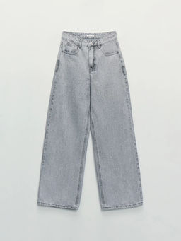 Джинсы широкие с высокой посадкой / Zarina