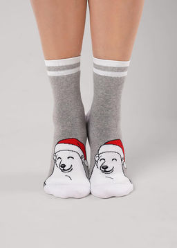 (CLE) Д2552П носки жен. НГ плюш (ЧЗ)