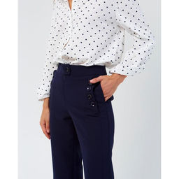 Брюки женские MINAKU Balmain, тёмно-синие, размер 48