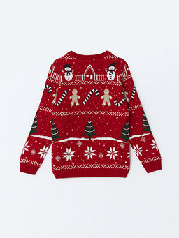 Bisiklet Yaka Y?lba?? Temal? Erkek ?ocuk Triko Kazak - Waikiki фото 2