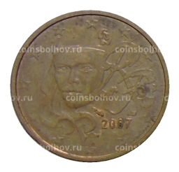 Монета 2 евроцента 2007 года Франция