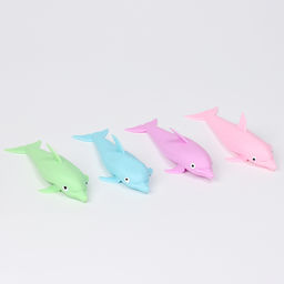 Цена за 12 шт. Антистресс сквиш мялка «Дельфин», с песком, тянучка, в шоубоксе