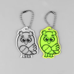 Цена за 6 шт. Светоотражающий элемент «Сова», двусторонний, 4,2 × 6 см, цвет МИКС