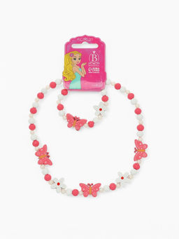 Набор детских украшений Выбражулька «Бабочки и цветы», 2 предмета: бусы, браслет, разноцветный