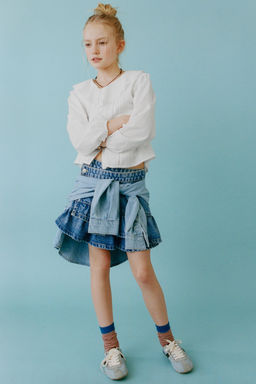 FALDA PAREO DENIM / Azul - Zara фото 5