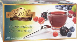 Необычайный/ ЛЕСНЫЕ ЯГОДЫ / (135-12) чай черный без ярлычка вес 1,5 г*20 пак (Рязанская ЧФ)