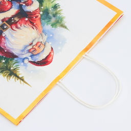 Цена за 2 шт. Пакет бумажный подарочный новогодний крафт С Новым годом 32?17.5?37 см